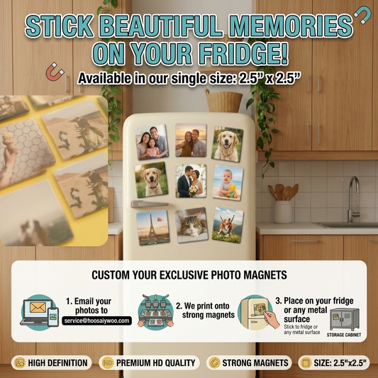 Fridge Magnet-Custom Photo-9pcs
