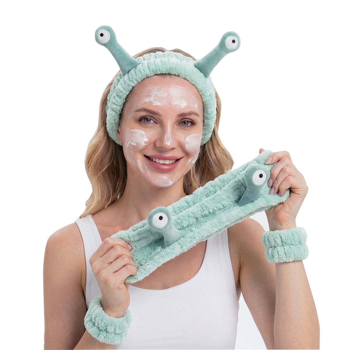 Snail Headband and Wristband Set-LightGreen