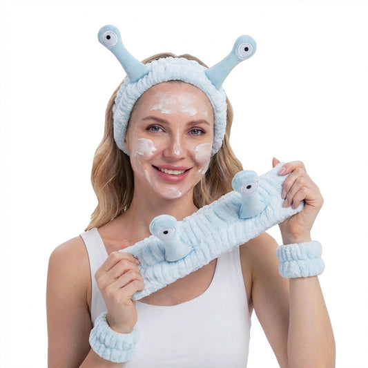 Snail Headband and Wristband Set-LightBlue