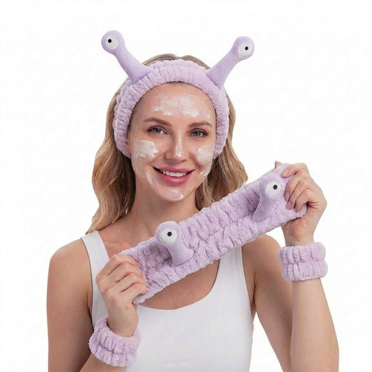 Snail Headband and Wristband Set-Purple