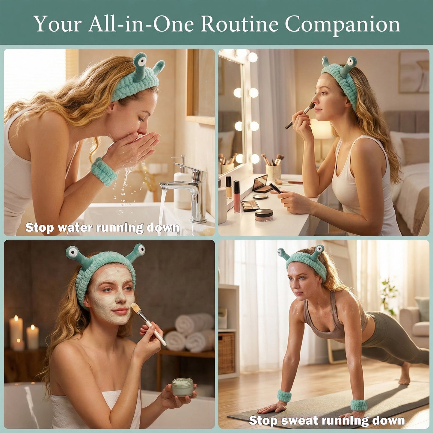 Snail Headband and Wristband Set-Green