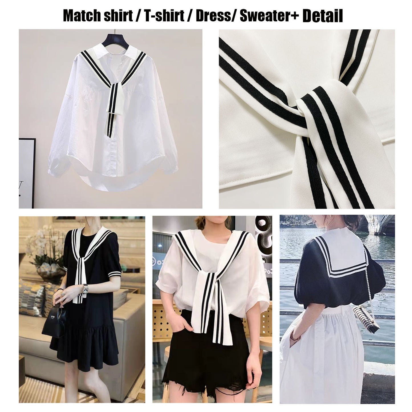 Sailor Collar G-White