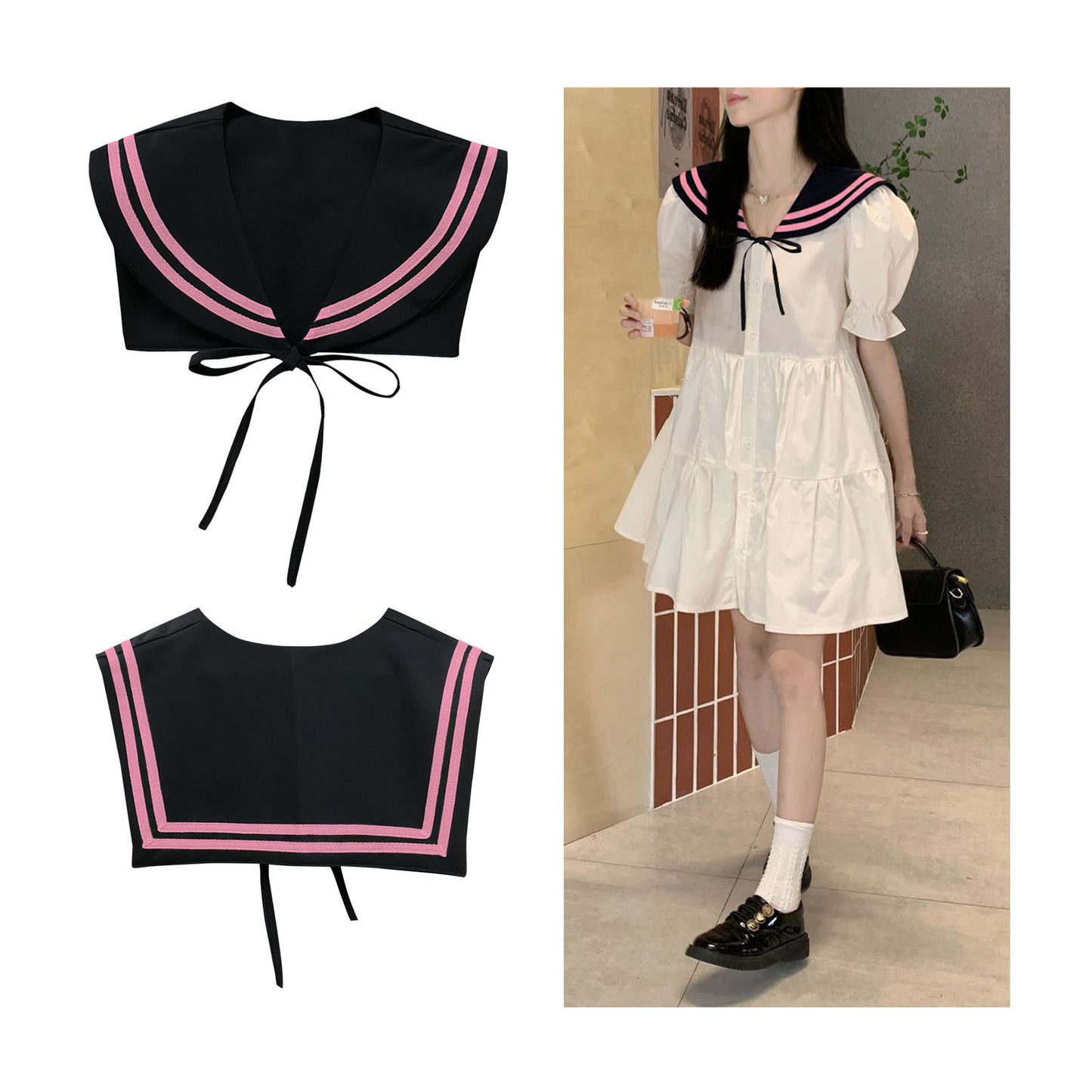 Sailor Collar H-HPink