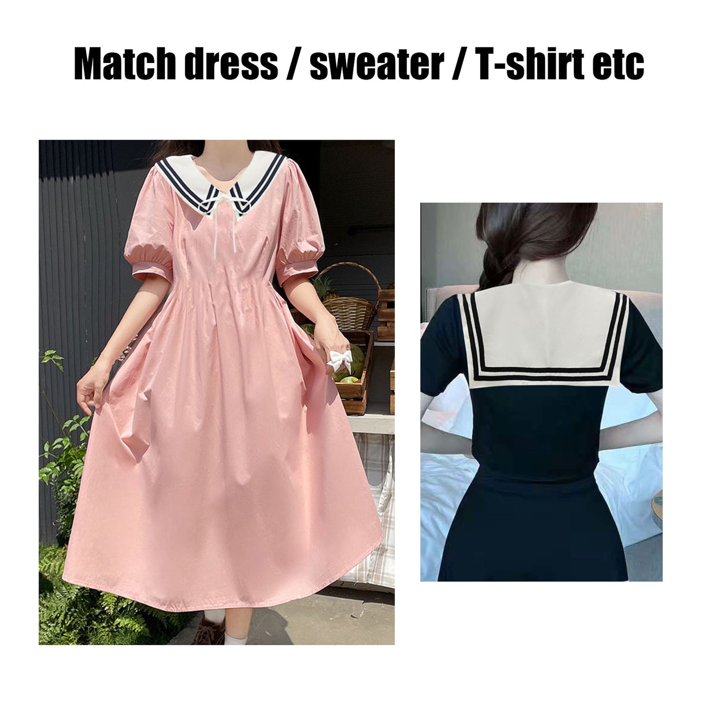 Sailor Collar M-White