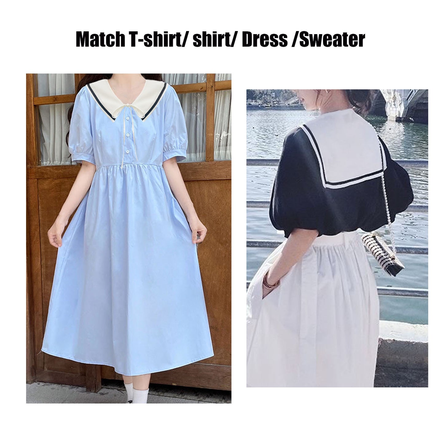 Sailor Collar N-White