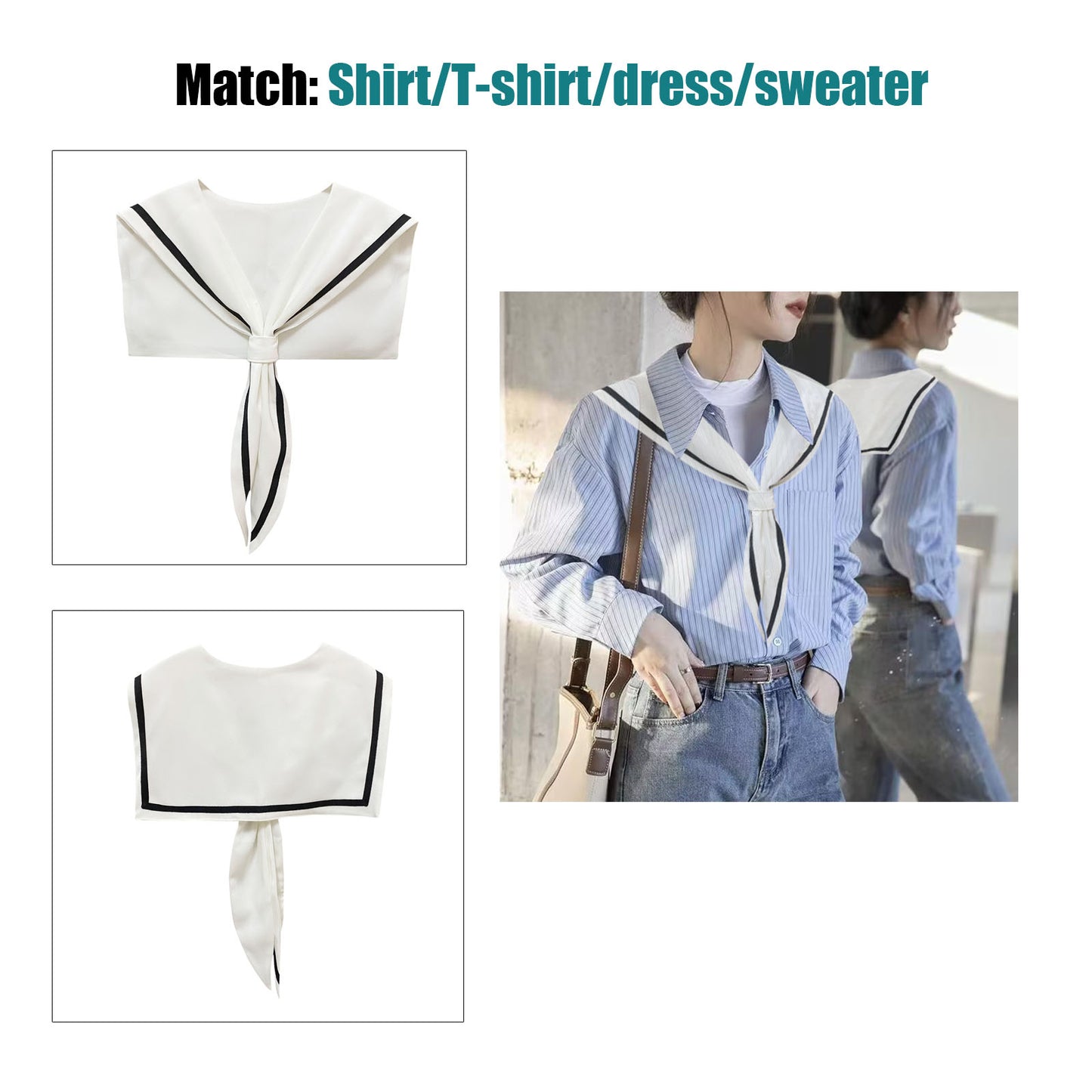 Sailor Collar O-White