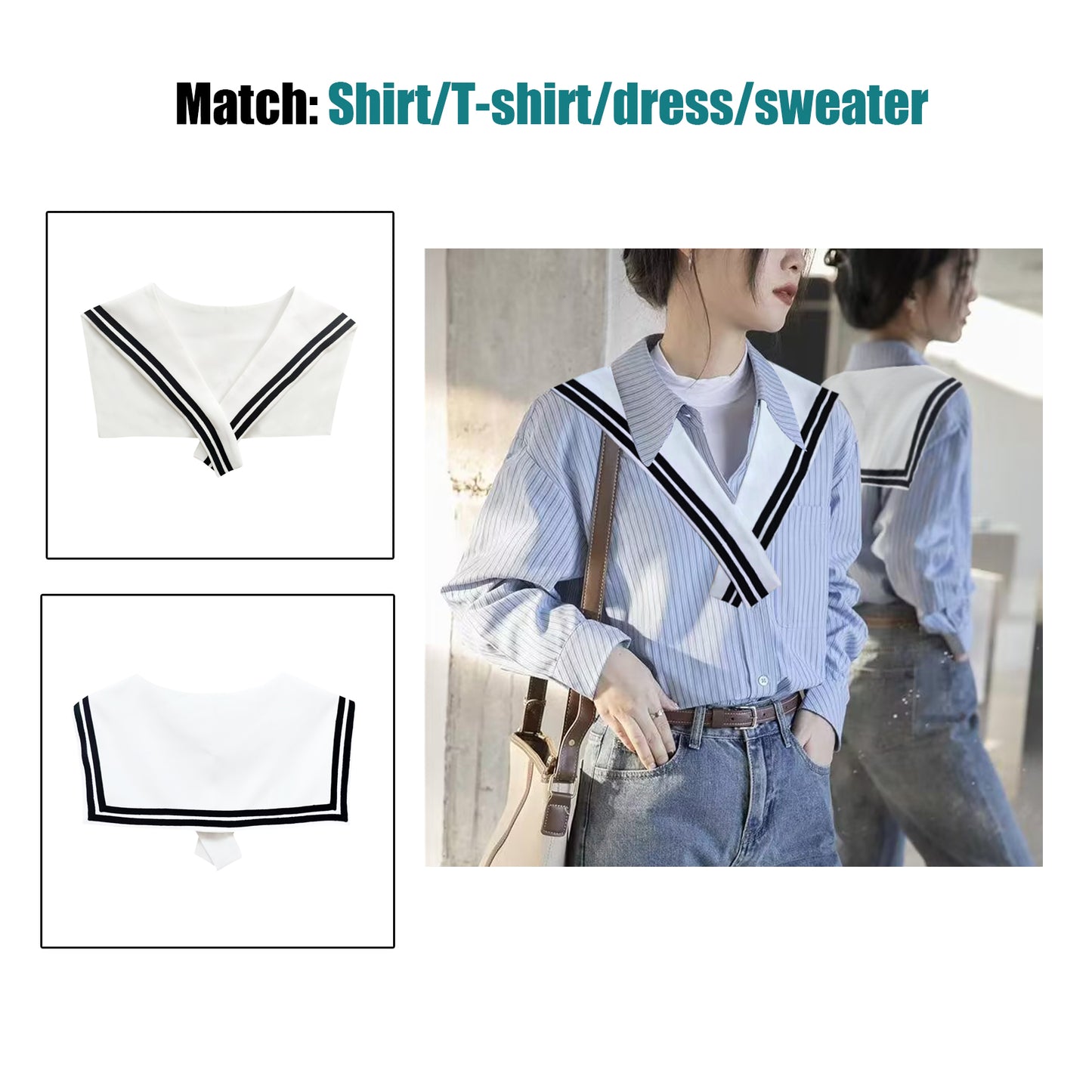 Sailor Collar P-White