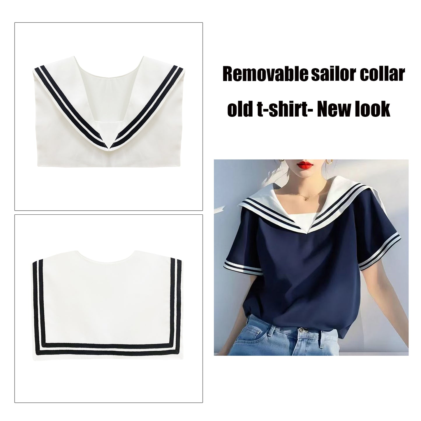 Sailor Collar U-White