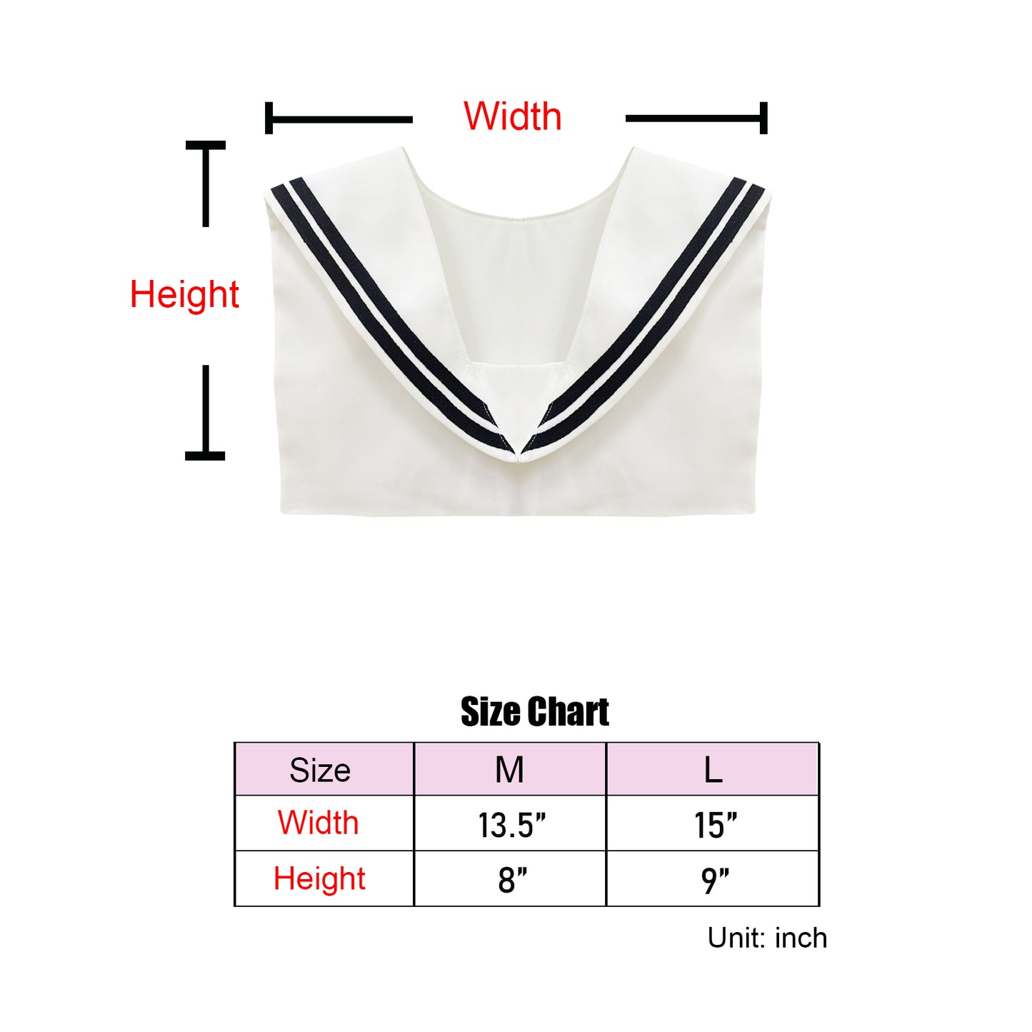 Sailor Collar U-White