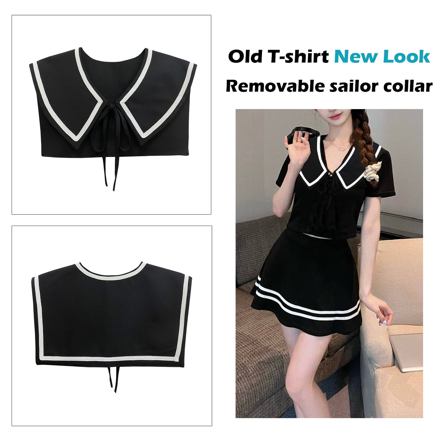 Sailor Collar V-Black