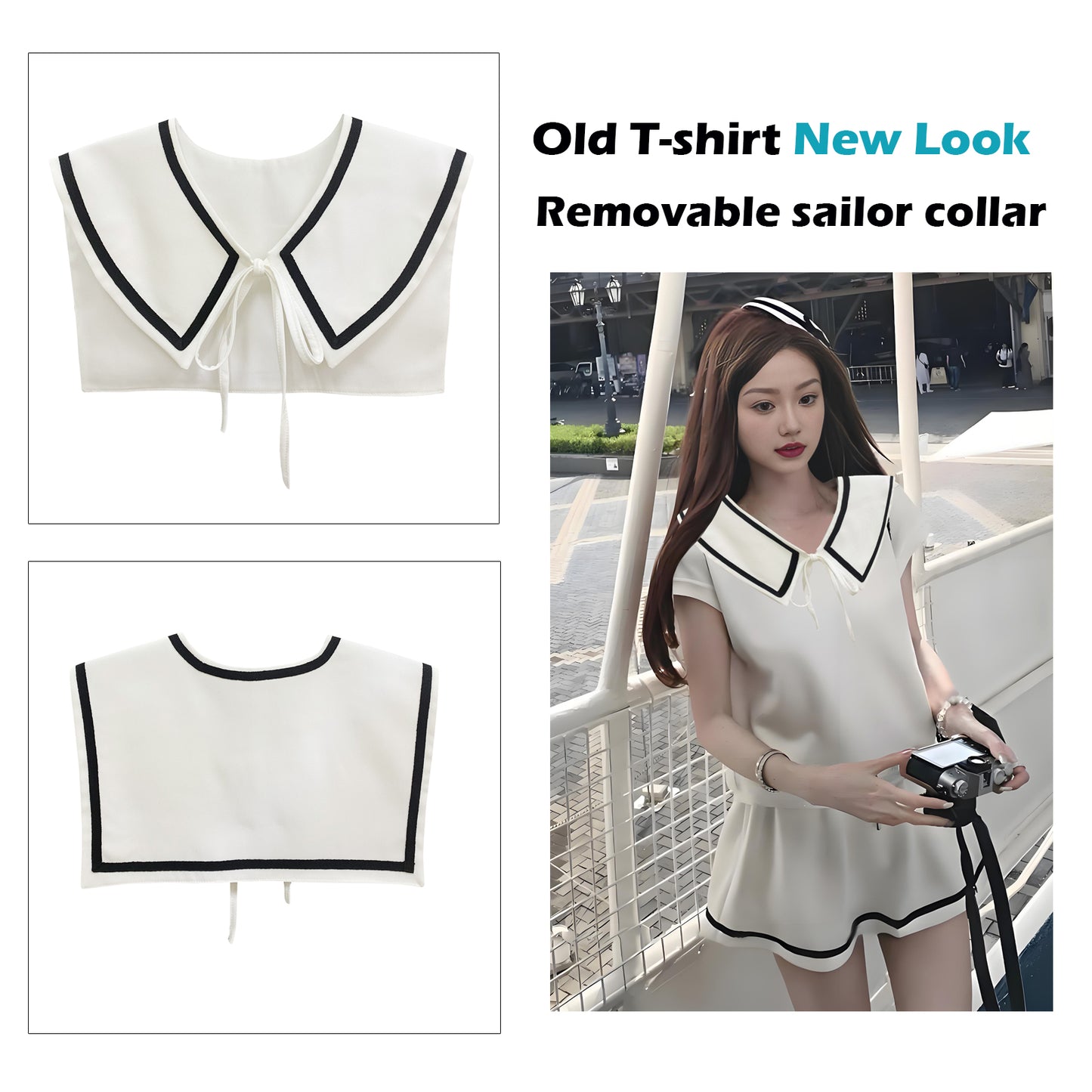 Sailor Collar V-White