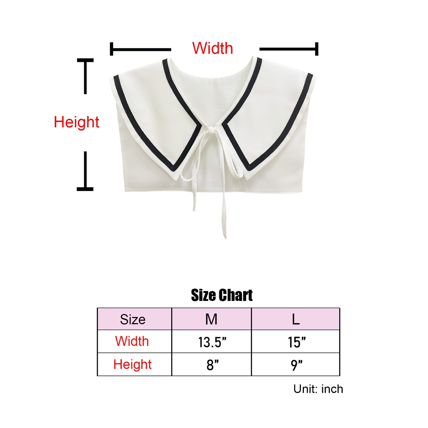 Sailor Collar V-White