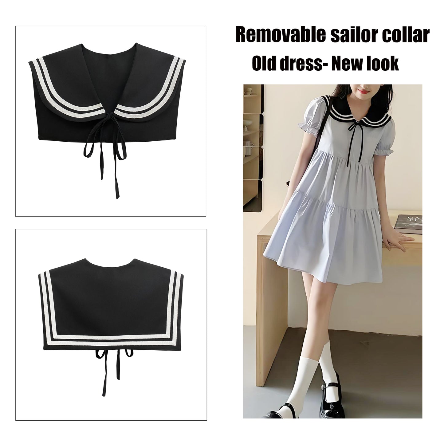 Sailor Collar W-Black
