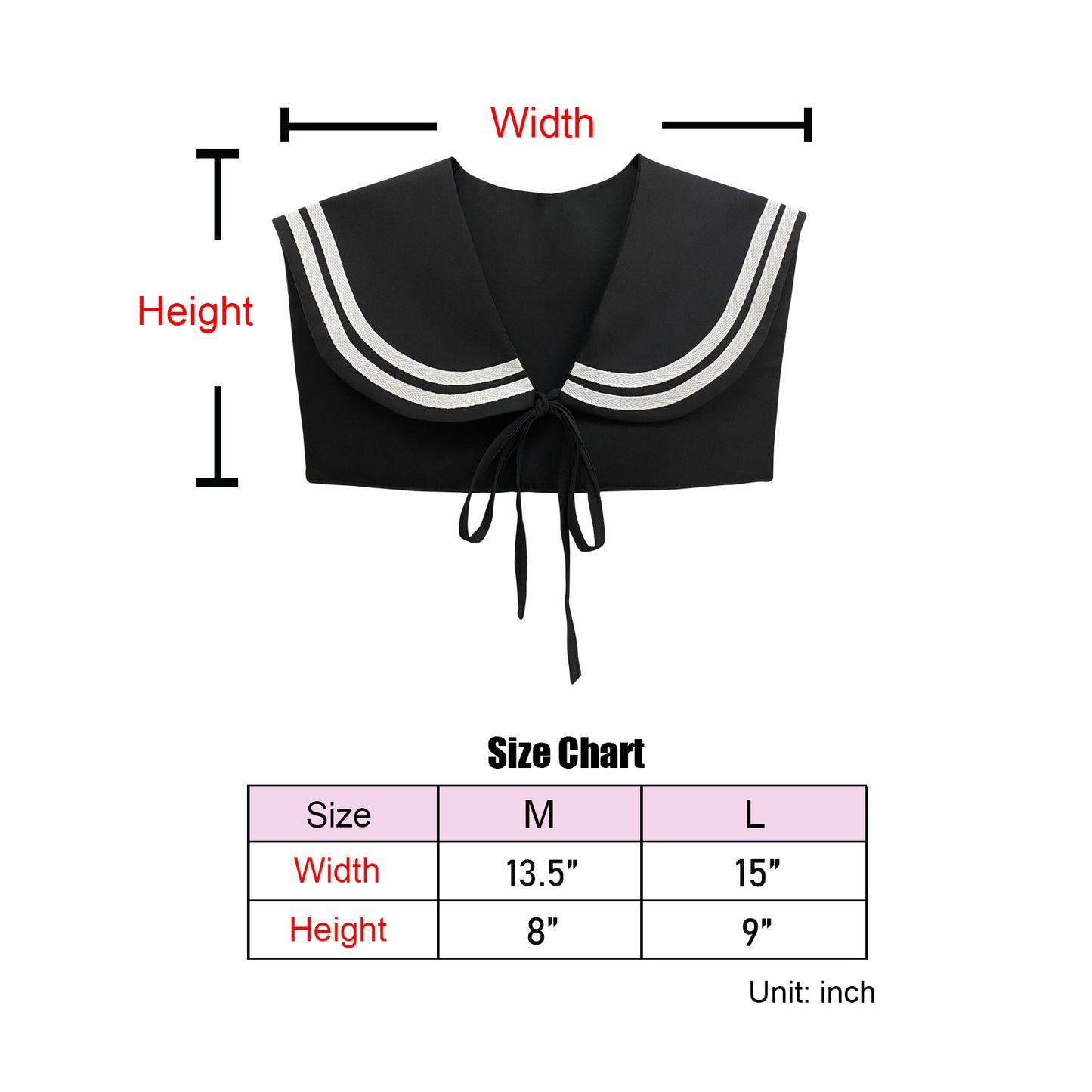 Sailor Collar W-Black