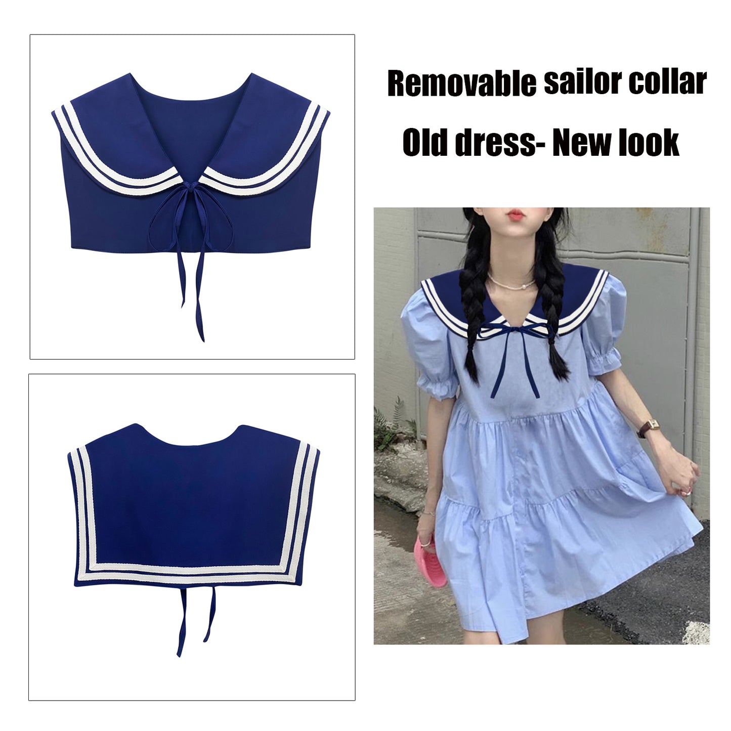 Sailor Collar W-Navy