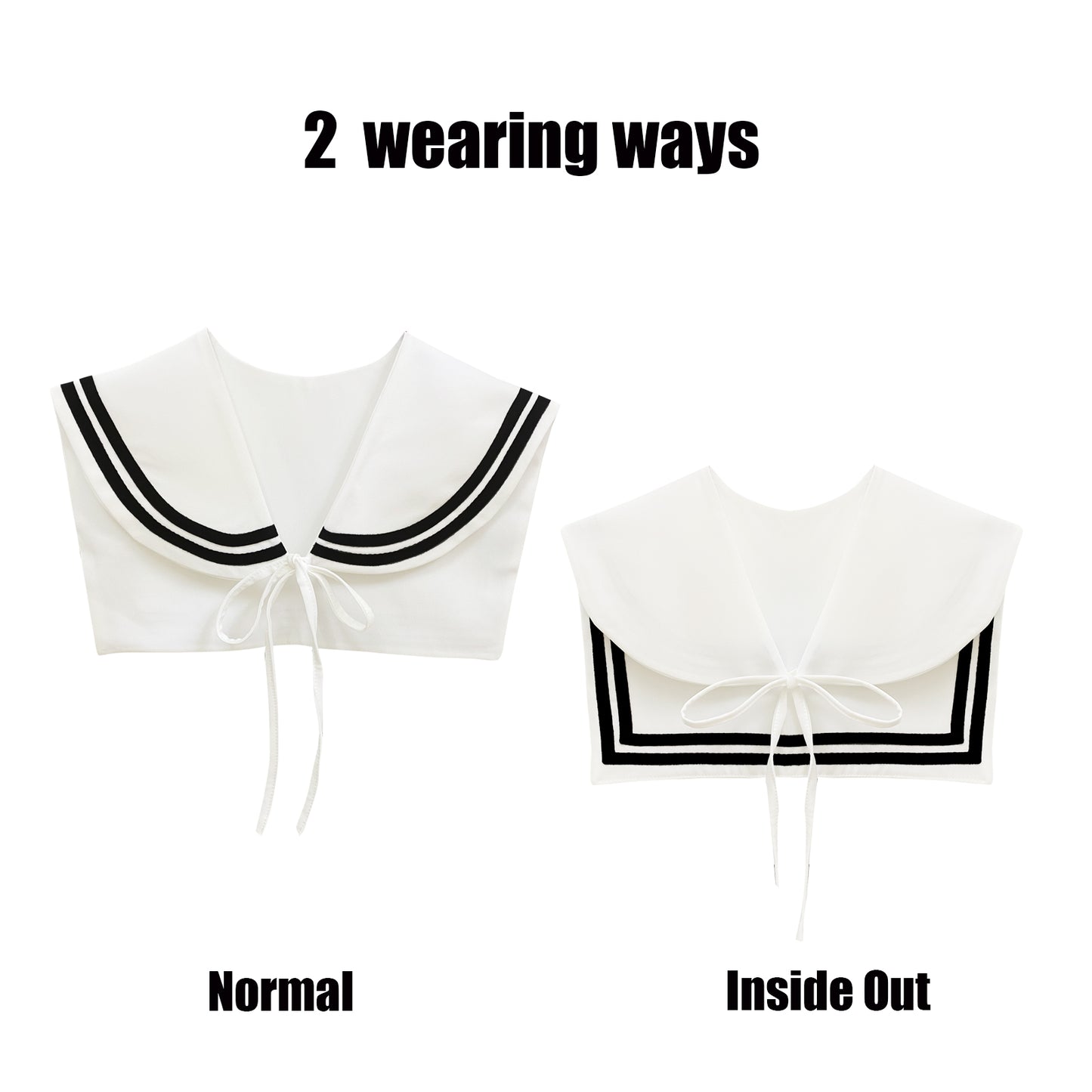 Sailor Collar W-White