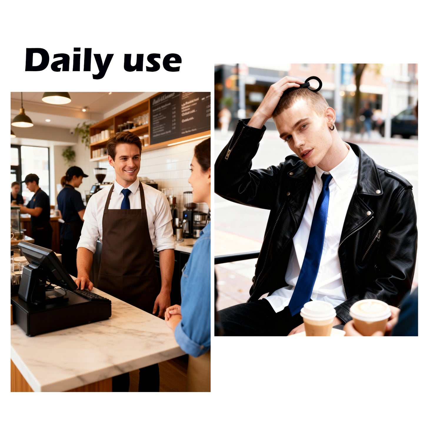 Adjustable Solid Tie-Navy