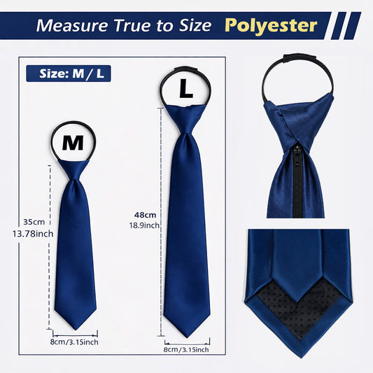 Adjustable Solid Tie-Navy